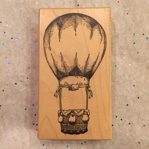 Hot Air Balloon Large Stamp NEVER BEEN USED!